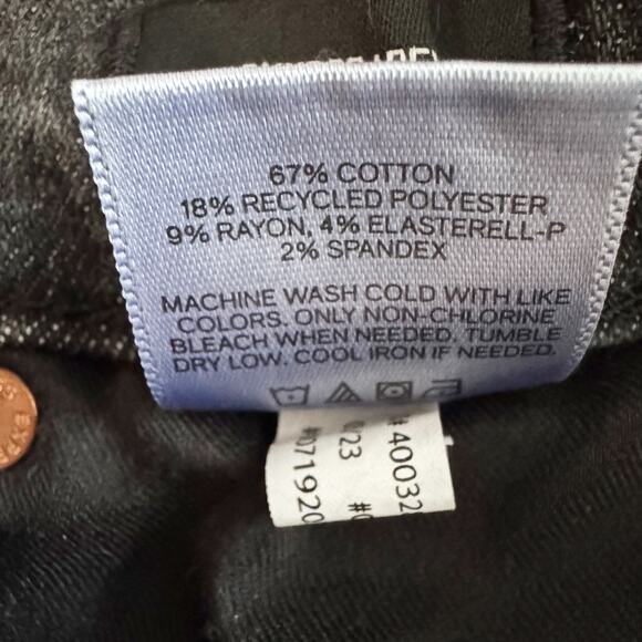 Express Jeans Women's Sz 2S 2 Short Black Skyscraper Mid Rise Flare Slit bootcut - Picture 8 of 14